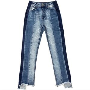 Black Label Color Block Jeans EUC